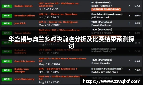 6686体育华盛顿与奥兰多对决前瞻分析及比赛结果预测探讨